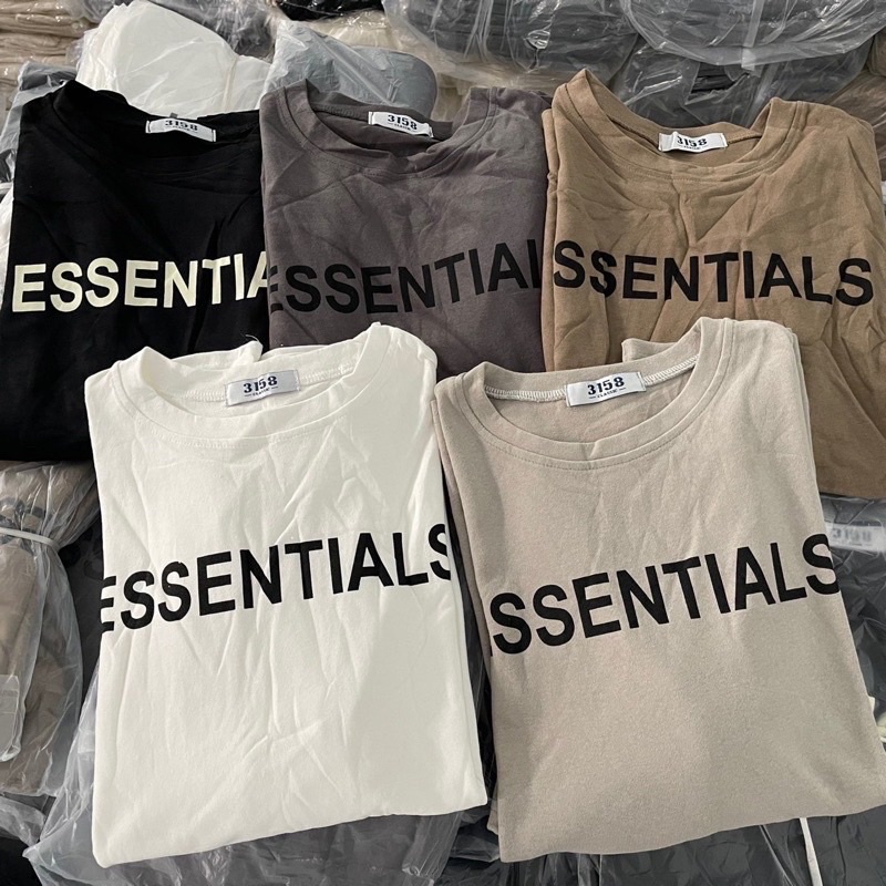 Áo thun chữ ESSENTIALS -3158 dày hang qchau
