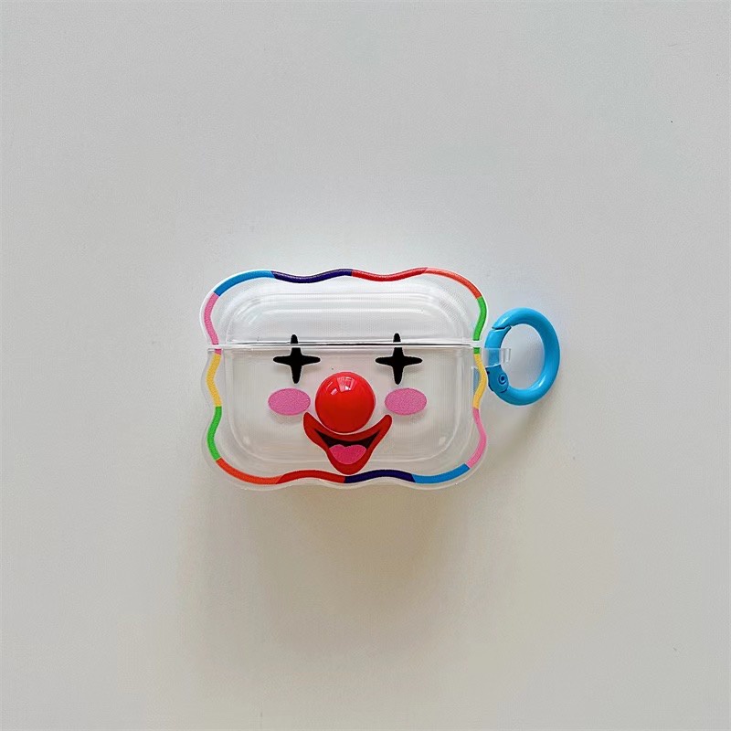 Vỏ Bảo Vệ Hộp Sạc Tai Nghe airpods 1 2 3 pro Bằng tpu Mềm Hình Mũi Hề Dễ Thương