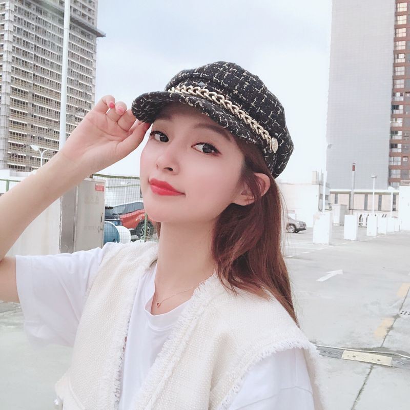 Mũ Newboy Dạ Đai Dây và Đai Xích