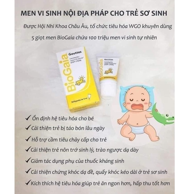 Men BioGaia Protectis, men tiêu hóa bổ sung, cải thiện hệ vi sinh đường ruột Thụy Điển 5ml [DATE 2.2024]