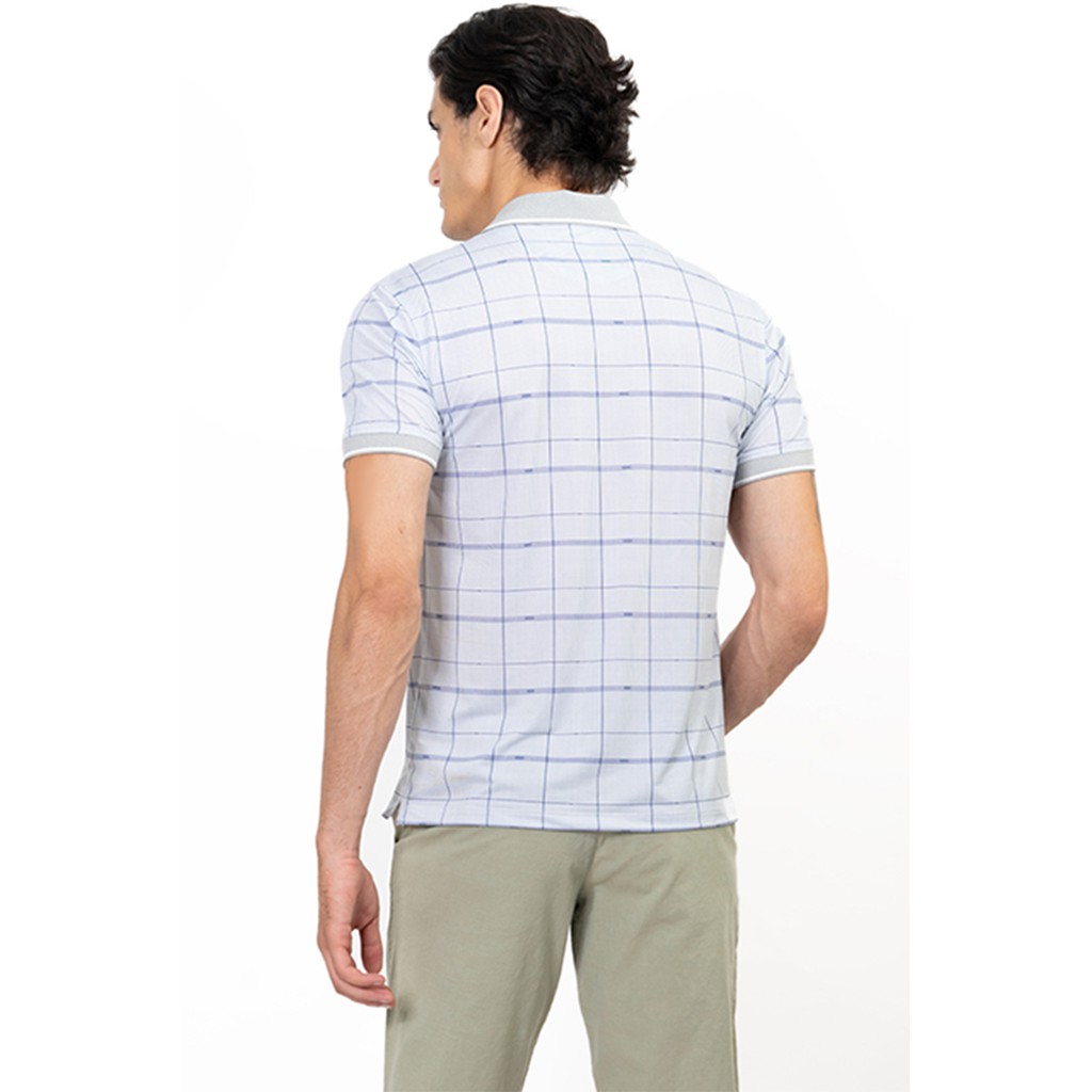 Áo Polo nam Novelty cổ bo không túi màu xanh NATMHCMCLR191106N