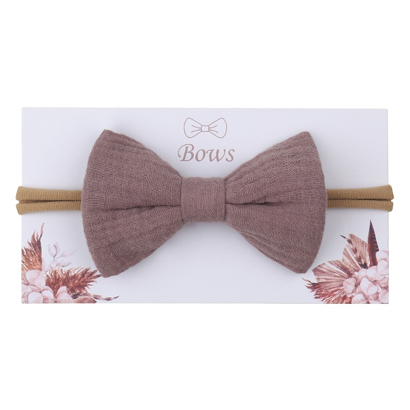 Băng Đô Nơ Bằng Cotton Mềm Co Giãn Thời Trang Dành Cho Bé Gái