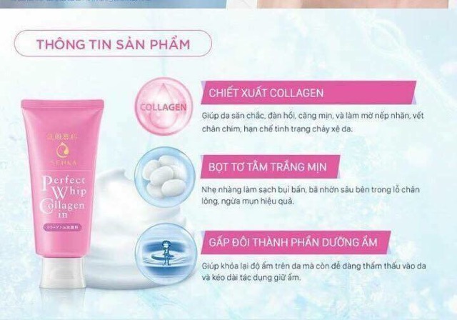 SRM Perfect Whip Collagen In Senka phiên bản Sakura màu hồng cực yêu ( hàng chính hãng ) | BigBuy360 - bigbuy360.vn