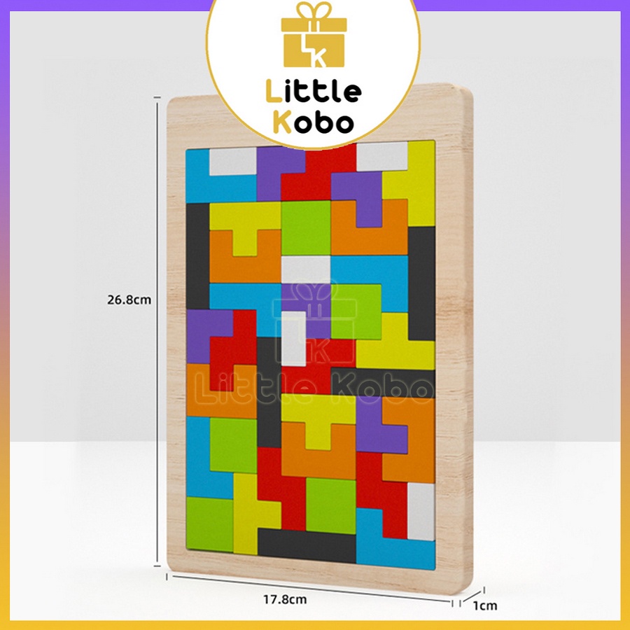Đồ Chơi Xếp Hình Bằng Gỗ Khối Lắp Ráp Thông Minh Xếp Gạch Tư Duy Trí Tuệ Puzzle Tetris ZCube