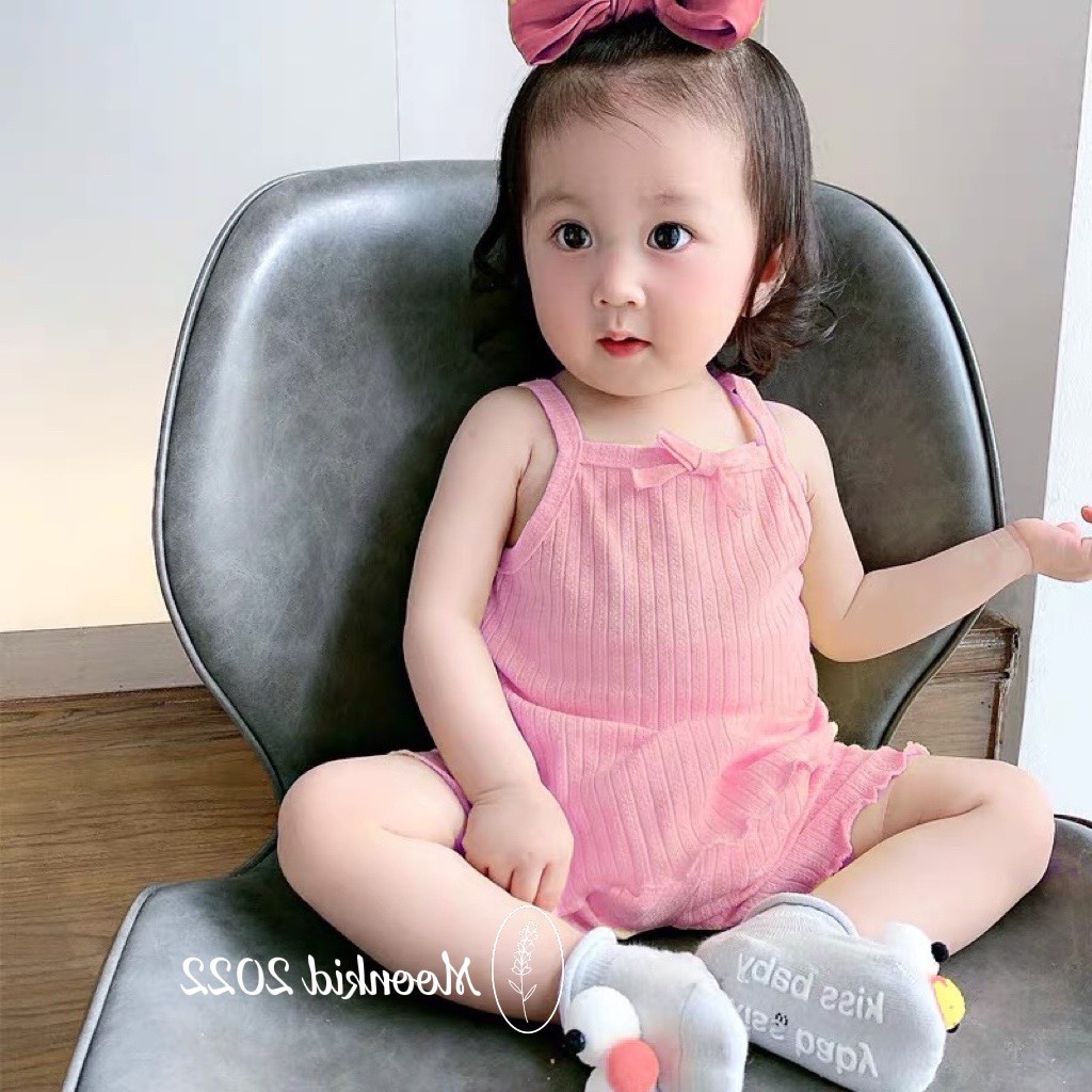 Đồ Bộ tăm gân 2 dây dễ thương bé gái 8-20kg