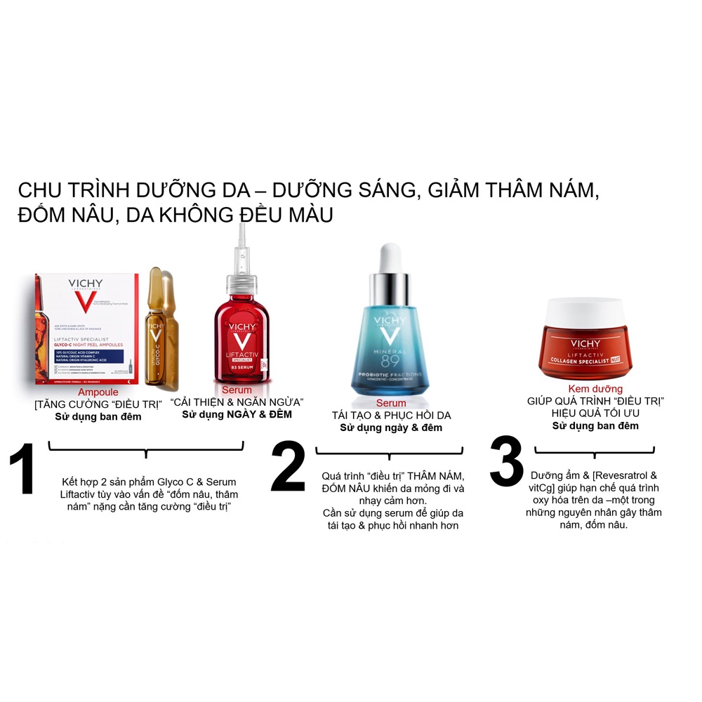 Tinh Chất Vichy Làm Mờ Vết Thâm Và Nếp Nhăn LiftActiv B3 Serum Dark Spots &amp; Wrinkles 30ml