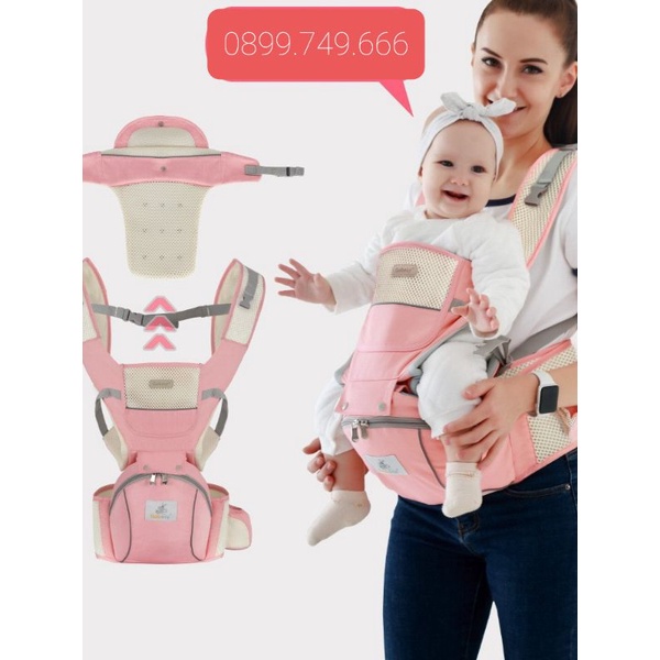 Địu Em Bé GABESY Địu Ngồi Chống Gù Thoáng Khí Cho Bé Từ 0 - 36 Tháng Địu Chính Hãng GABESY