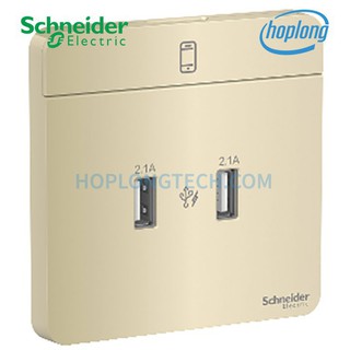 Bộ ổ sạc USB đôi Schneider AvatarON E8332USB_WG_G19
