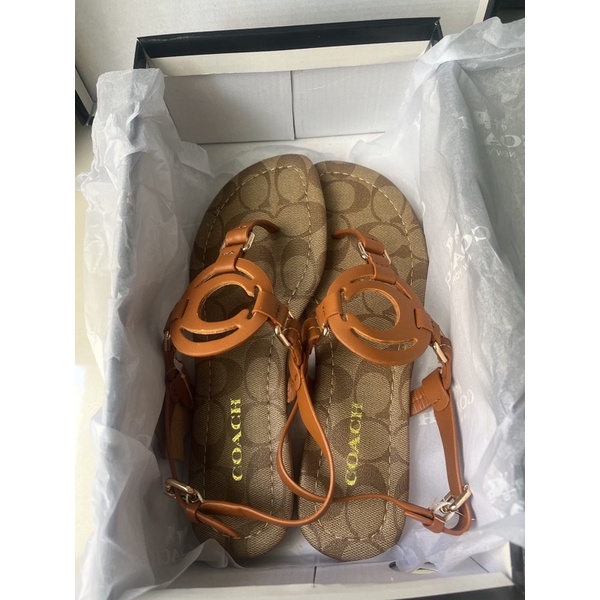 Giày Sandal Nữ COAC*H dạng kẹp ngón siêu xinh fullbox -Hàng xuất Dư hiếm