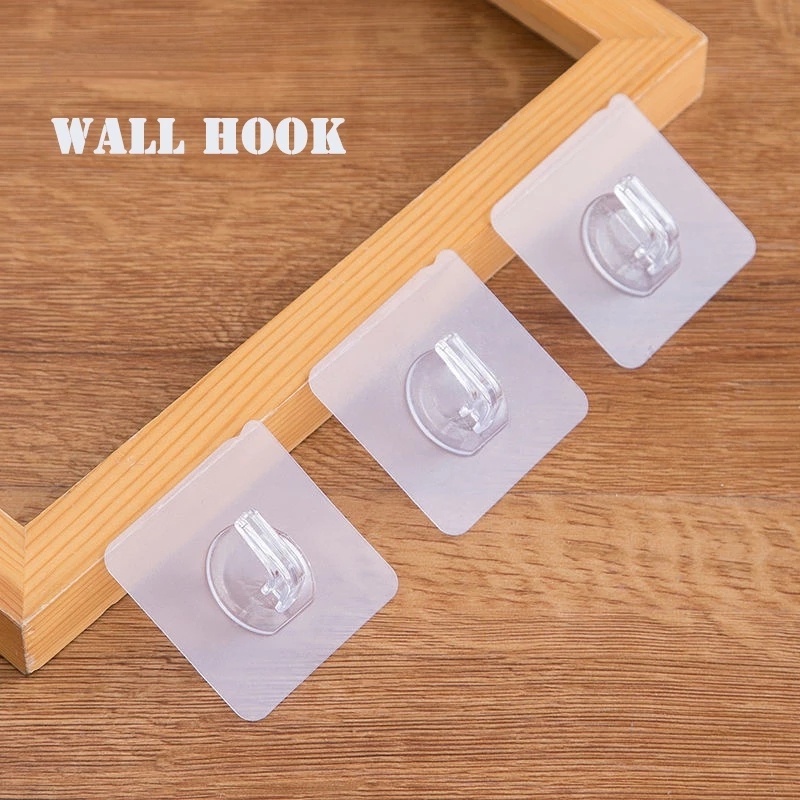 Bộ 10 móc treo đồ dán tường tự dính chống gỉ sét chịu lực tốt dành cho nhà bếp phòng tắm