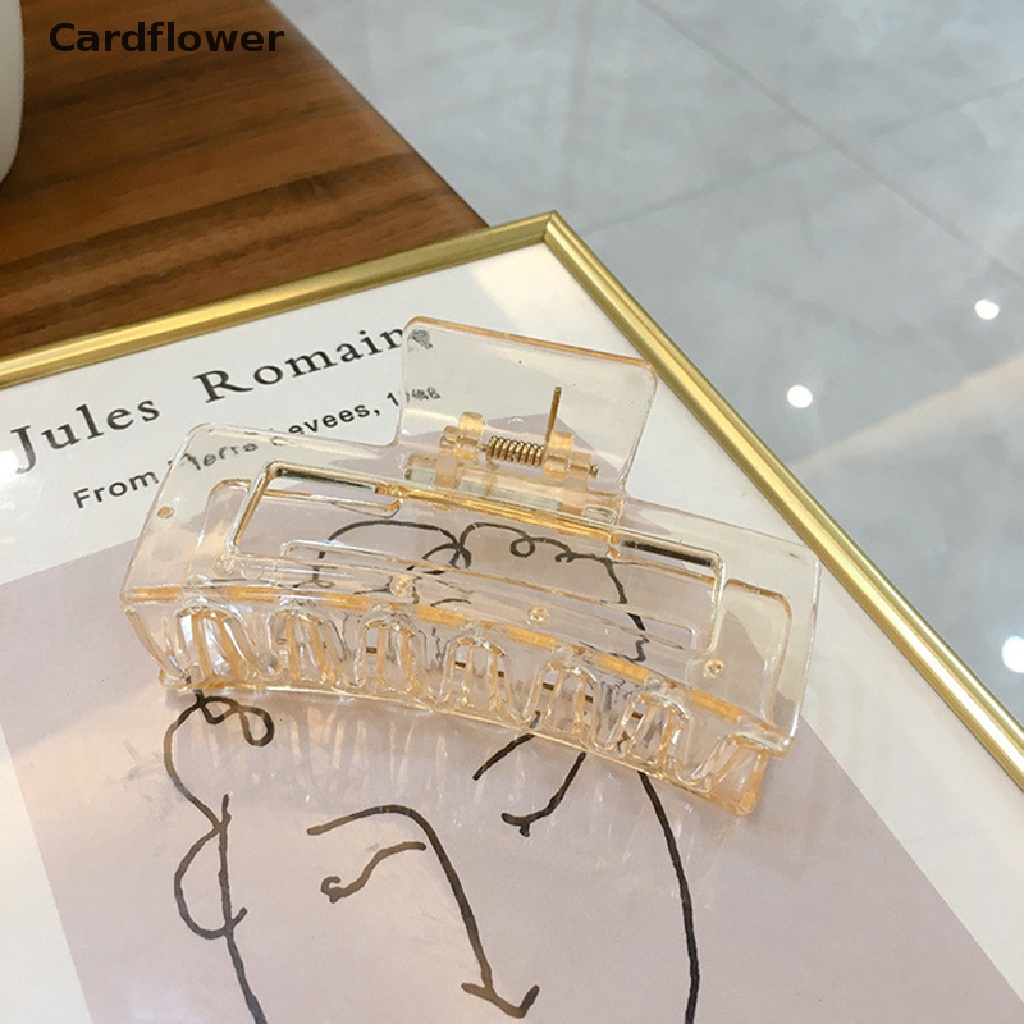 &lt; Cardflower &gt; Kẹp Tóc Càng Cua Lớn Bằng Nhựa Nhiều Màu Sắc Cho Nữ Đang Giảm Giá