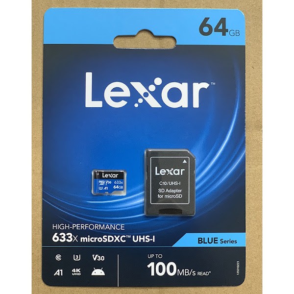 Thẻ Nhớ 64G Lexar 64GB MICRO 633X Tốc Độ 100mb/s (hàng chính hãng Mai Hoàng)