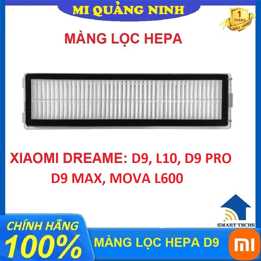 Phụ kiện robot hút bụi Xiaomi Dreame D9, L10, D9 Pro, D9 Max, Mova L600 - Màng lọc hepa, Chổi chính, Chổi cạnh, Khăn lau