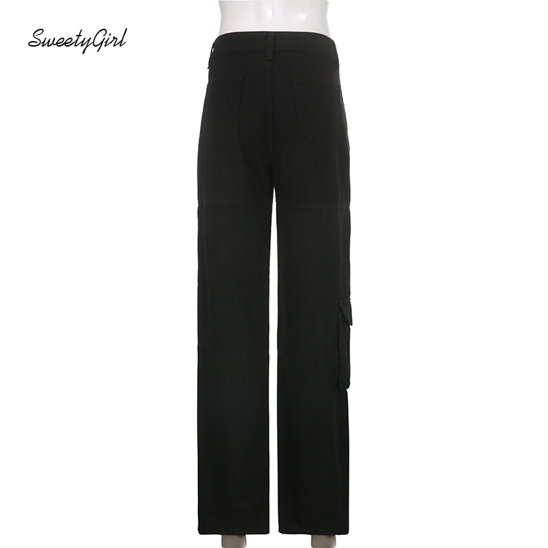 Quần Jean Dài Lưng Cao Màu Đen Trơn Có Khóa Kéo Thời Trang 2022 Cho Nữ