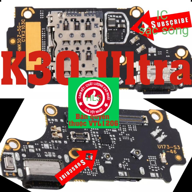 Cụm chân sạc Xiaomi K30 ultra