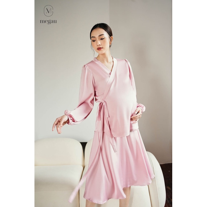 KARINA - Đầm bầu và sau sinh vạt chéo thân rời thương hiệu MEGAU
