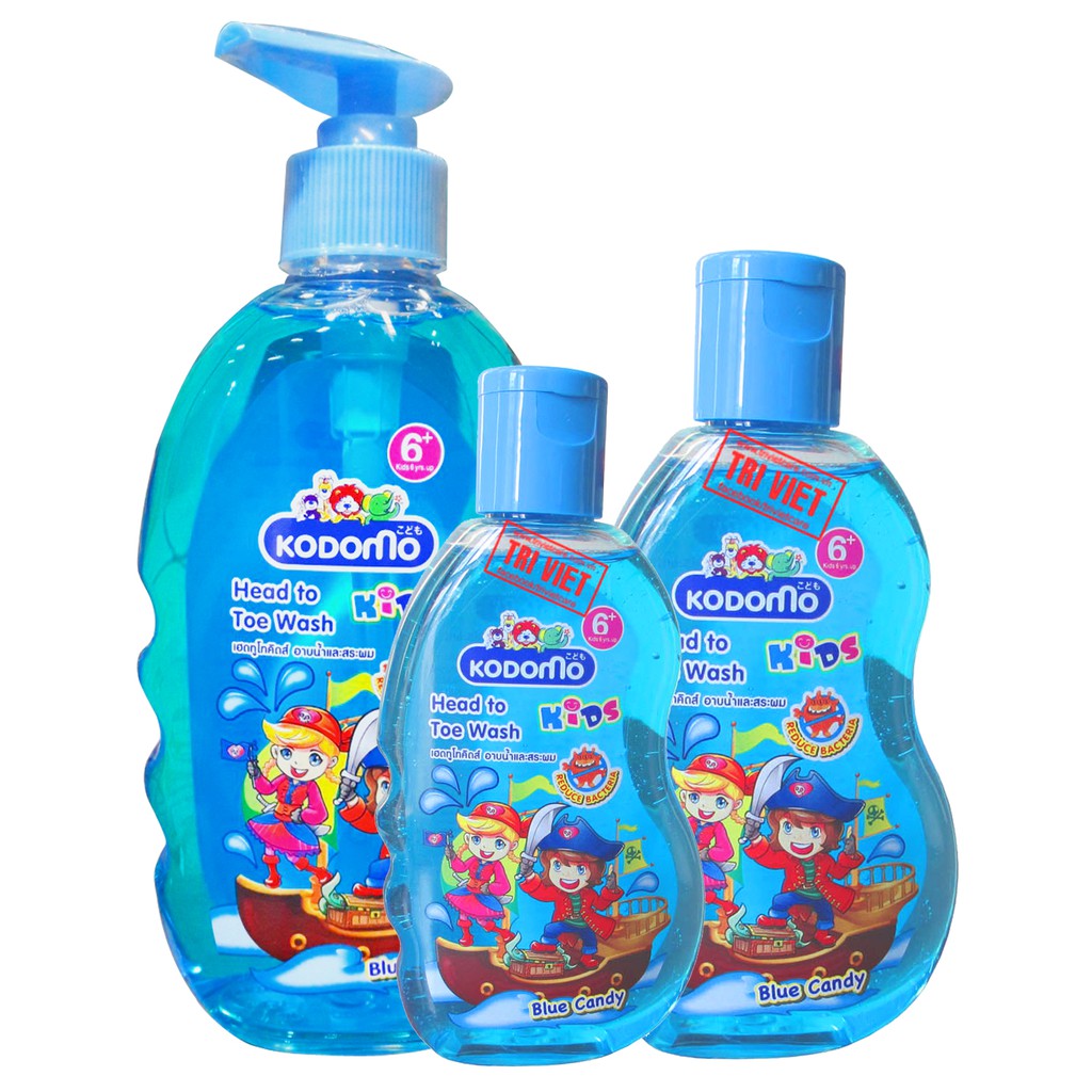 Dầu Tắm Gội Kodomo Blue Candy – 200ml &amp; 400ml