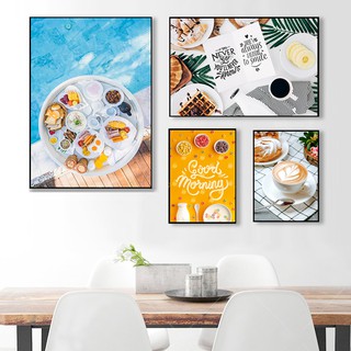 Bộ 4 tranh canvas treo tường trang trí phòng ăn TTC1004_4buc