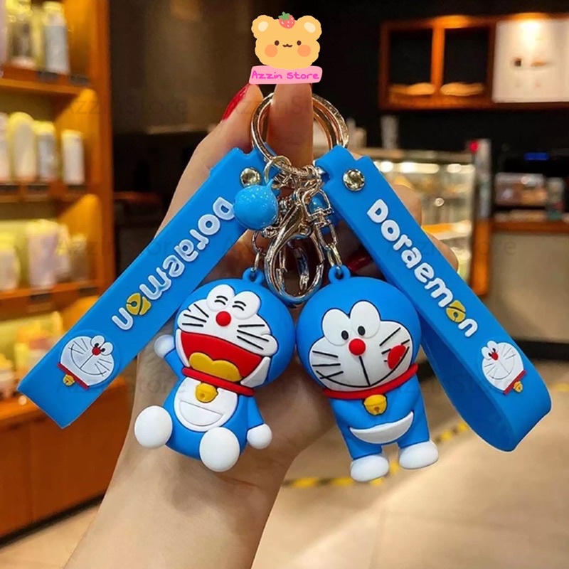 Móc Khoá Đôrêmon Kèm Dây Charm Và Chuông Hoạt Hình Dễ Thương - Azzin Store