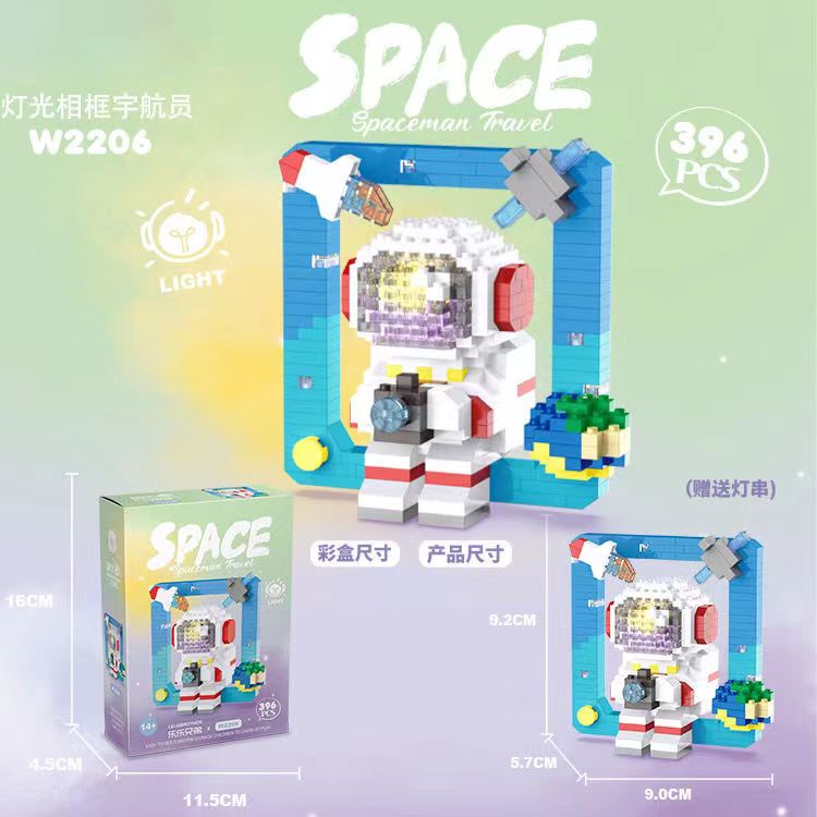 Bộ Đồ Chơi Lắp Ráp Lego Phi Hành Gia Thỏ Phi Hành Gia Màu Dạ Quang Hỗ Trợ Giáo Dục Bé