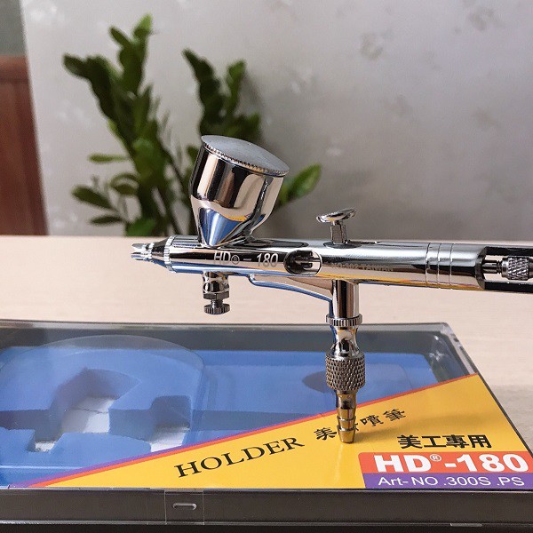 AirBrush Bút Vẽ Mỹ Thuật HD-180 Đài Loan, Súng Sơn Mô Hình HD-180