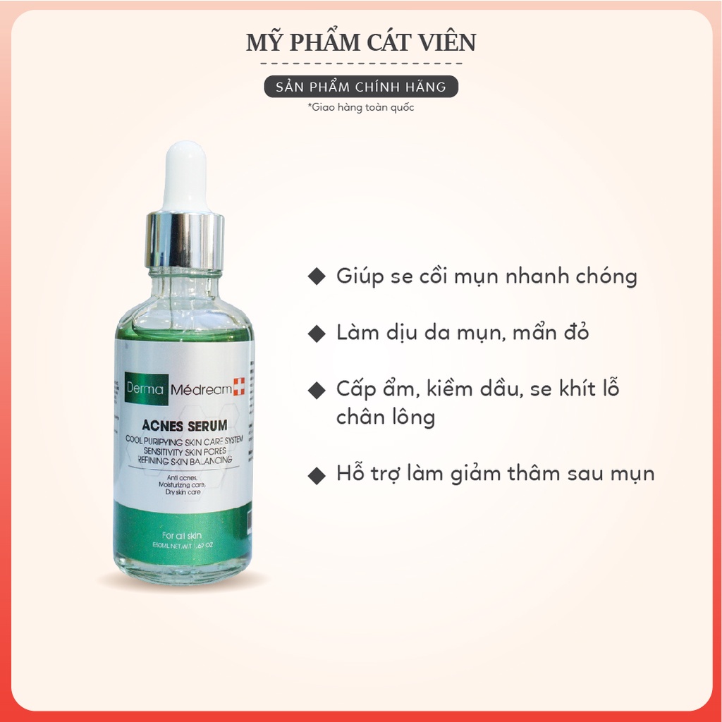 Serum Se Khít Lỗ Chân Lông Acnes Derma Me'Dream, Serum Ngừa Mụn Đầu Đen - Chai 50ml