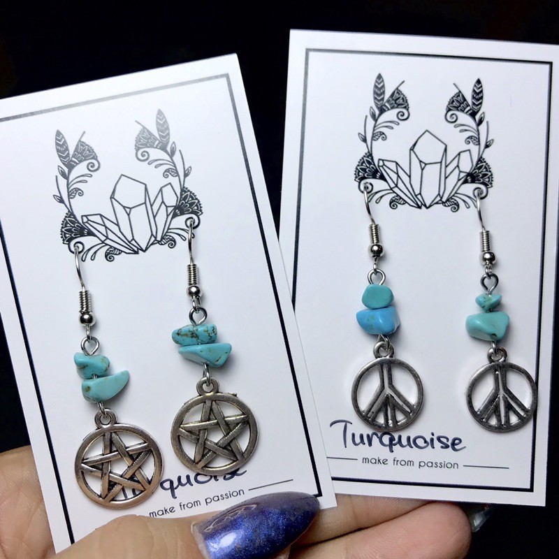 COLORFUL - Hoa tai Handmade phối charm, vụn bóng cá tính