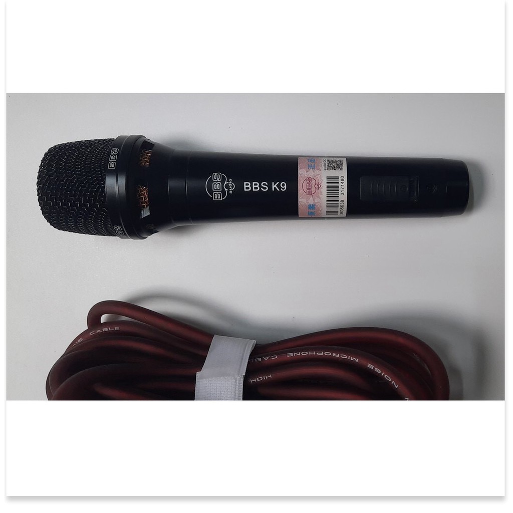 Micro BBS K9  hát karaoke chuyên nghiệp hát hay tiếng sáng dày trầm mic hút không hú không rè bảo hành 12 tháng