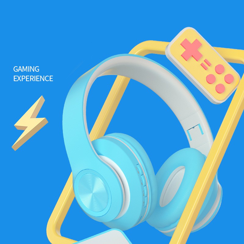 tai nghe Bluetooth headphone chụp tai không dây có mic gaming  ko dây Android laptop pc #11