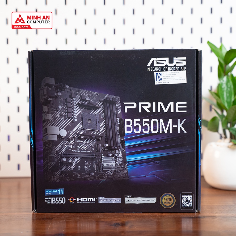 Combo Mainboard ASUS Prime B550MK + CPU AMD Ryzen 5 5600G