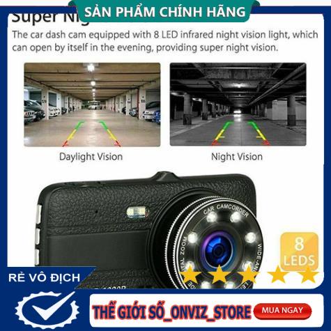 Camera Hành trình ô tô chính hãng ONTEK 8LED S14 Trước sau FULL HD 1080P - BH 12 tháng