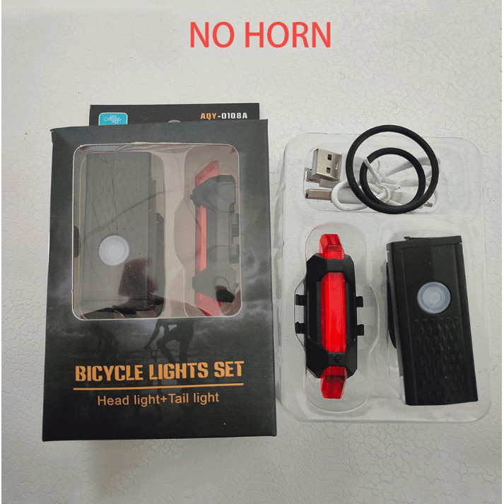 Còi Xe Đạp Có Đèn Âm Thanh Lớn / Đèn Chống Thấm Nước Có Thể Sạc Lại Tiện Dụng