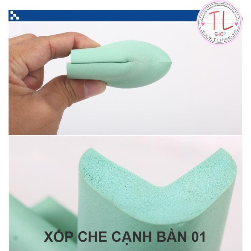 Xốp che cạnh bàn bảo vệ an toàn cho bé 2M - Miếng bọt biển bịt cạnh bàn - cuộn cao su bọc cạnh bàn - góc bọc