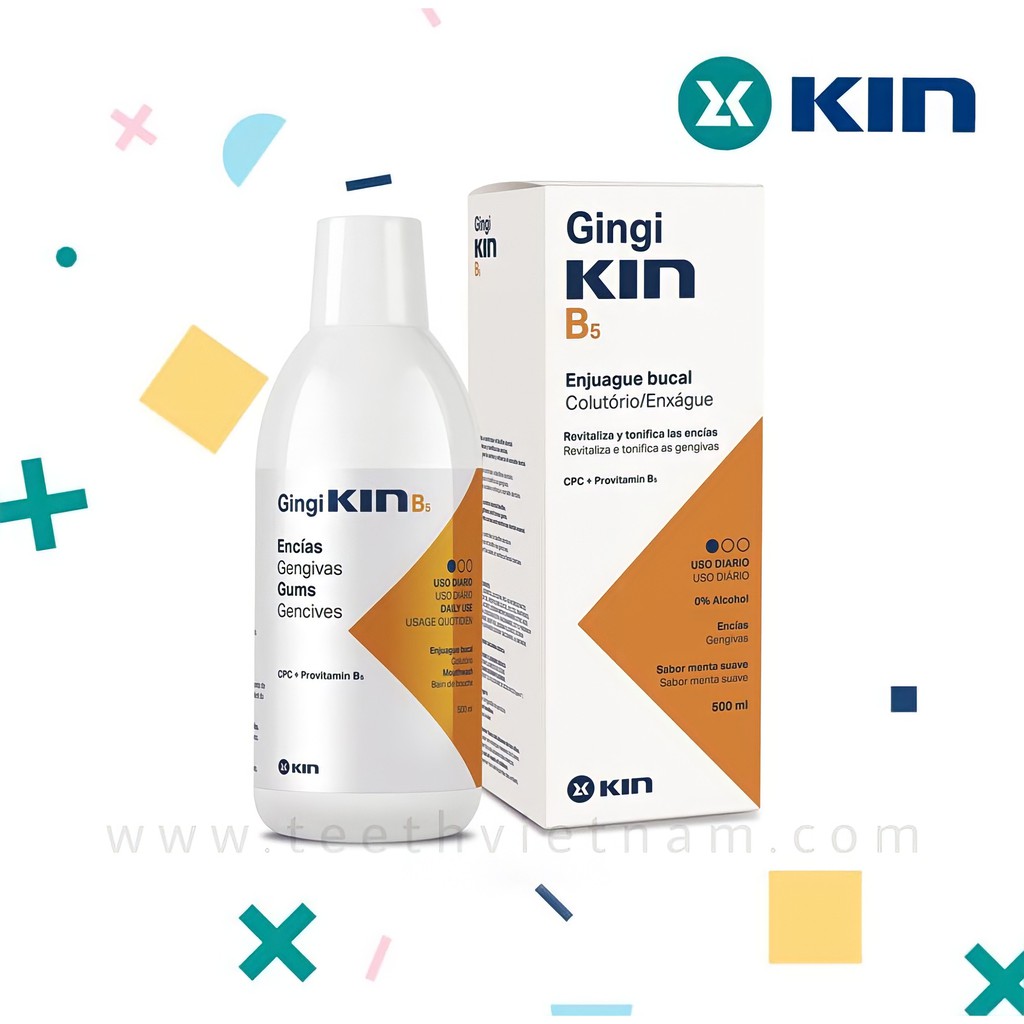 NƯỚC SÚC MIỆNG KIN B5 LÀM SẠCH MẢNG BÁM VÀ PHỤC HỒI NƯỚU RĂNG 500ML