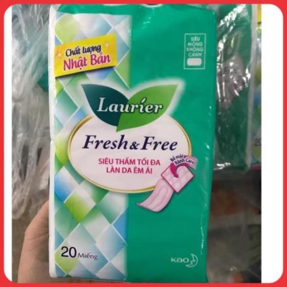 Băng vệ sinh Fresh &amp; Free không cánh 20 miếng gói to
