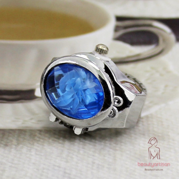 Fashion Women Ring Watch Elliptical Stereo Flower Ladies Clamshell Watches Adjustable Rings Quartz Watches | BigBuy360 - bigbuy360.vn