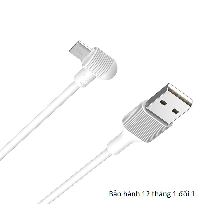 Cáp sạc Micro USB bẻ vuông góc 90 độ  BX7 dài 1m - Hàng Chính hãng