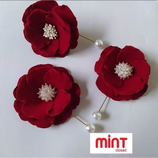 Hoa cài áo handmade đỏ đẹp