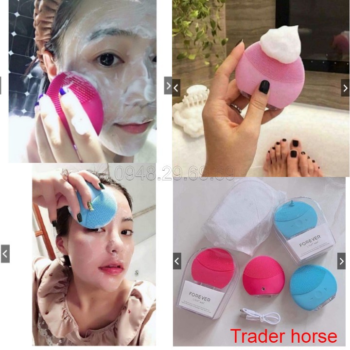 Máy Rửa Mặt Forever Làm Sạch Sâu, Massage Giúp Da Hết Bụi Bẩn,Loại Bỏ Tế Bào Chết
