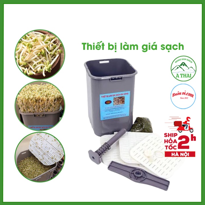 Thiết bị làm giá đỗ tự động TẶNG KÈM đỗ xanh nguyên vỏ an toàn tiết kiệm - Máy làm giá đỗ tại nhà tiện lợi 00426