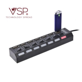 Cổng đa năng Hub USB 4P Có Công Tắc, 7 cổng