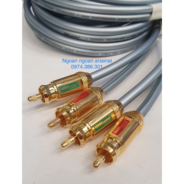 Dây tín hiệu audio HI-END cao cấp nhập khẩu hãng YARBO Đức (dây tín hiệu AV, RCA, hoa sen). mã SP-2202SC