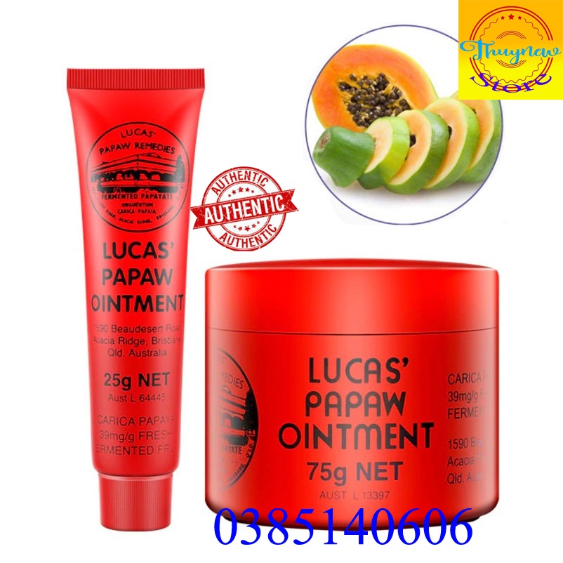 Kem Đu Đủ Đa Năng Lucas Papaw Ointment 25/75gr Úc