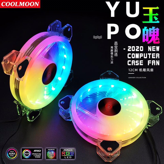 Fan Coolmon k5 Led RGB 16 triệu màu kèm 366 hiệu ứng