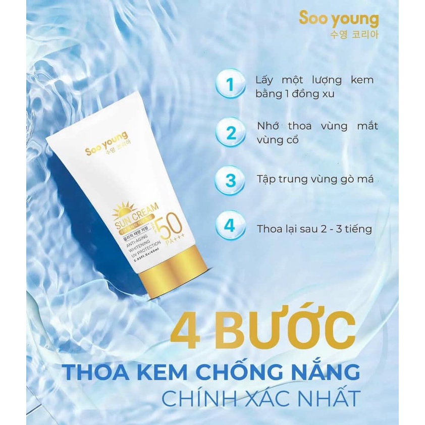[Chính hãng]  Kem chống nắng Soo Young