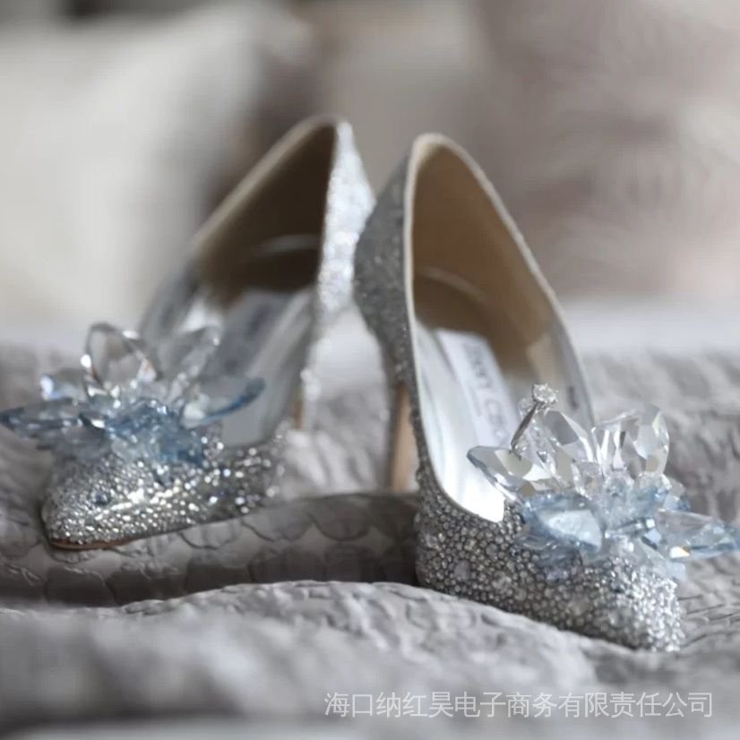 Giày Cao Gót Mũi Nhọn Đính Đá Thời Trang Mùa Xuân 2022 E3IH