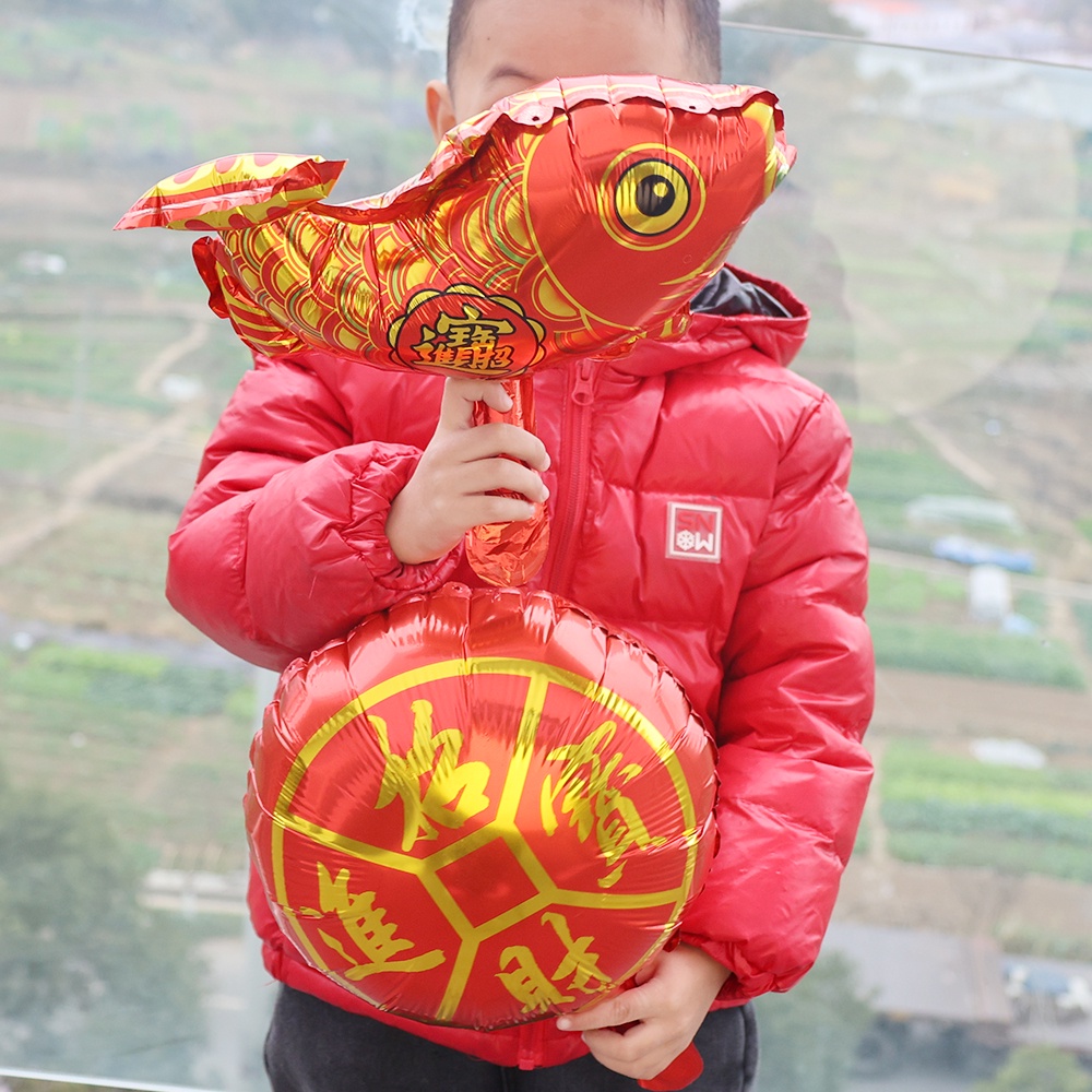 Bong Bóng Màng Nhôm Trang Trí Năm Mới May Mắn