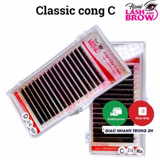 Lông Mi Nối Classic 0.10 0.12 0.15 LMC Hani Lông mi khay - Độ Cong C