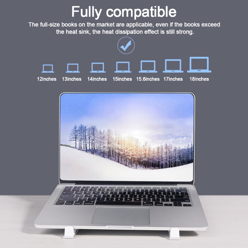 Giá Đỡ Laptop Bằng Hợp Kim Nhôm Có Thể Điều Chỉnh Chiều Cao 12-18