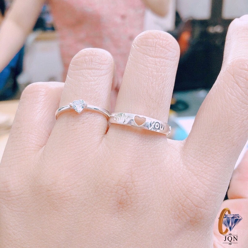 Nhẫn Đôi Bạc Ta JQN Nhẫn Cặp D09